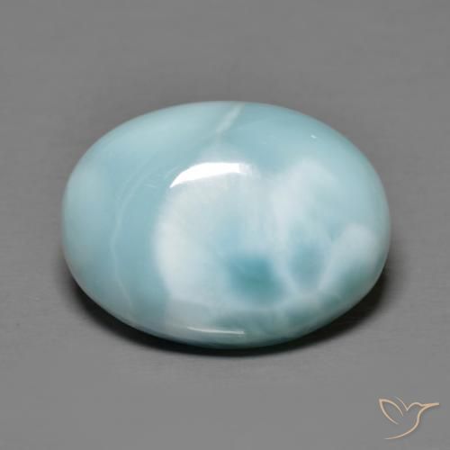 9.84ct Natürlicher hellblau Larimar, Oval, Lichtundurchlässig