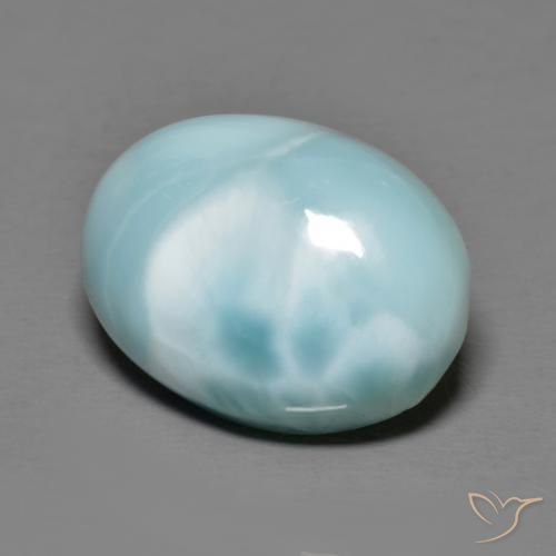 9,17 ctw natürlicher hellblau Larimar, Oval, Lichtundurchlässig