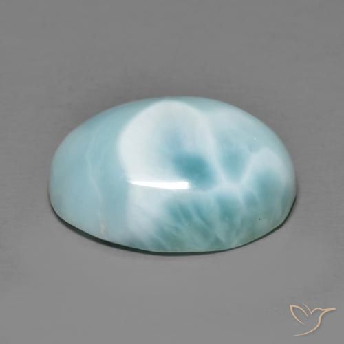 9,17 ctw natürlicher hellblau Larimar, Oval, Lichtundurchlässig