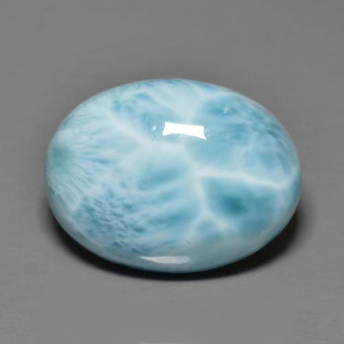9,17 ctw natürlicher Hellblau Larimar, Oval Schliff, Lichtundurchlässig