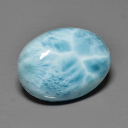 9,17 ctw natürlicher Hellblau Larimar, Oval Schliff, Lichtundurchlässig