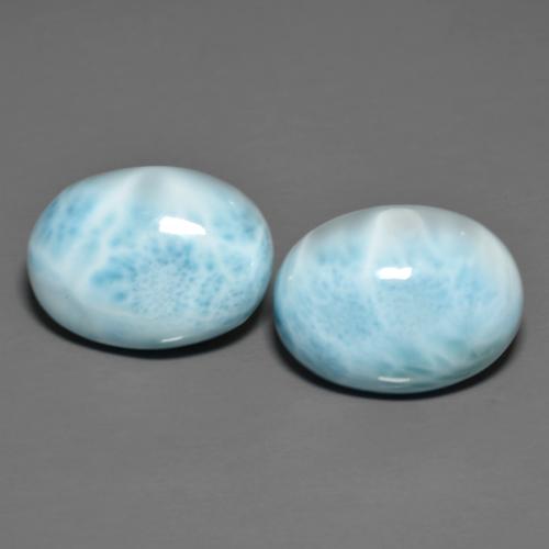 18.40 ct natürliche Helles Himmelblau Larimar-Edelsteine, Oval Schliff, Lichtundurchlässig