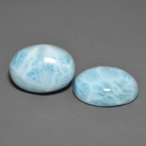 18.40 ct natürliche Helles Himmelblau Larimar-Edelsteine, Oval Schliff, Lichtundurchlässig