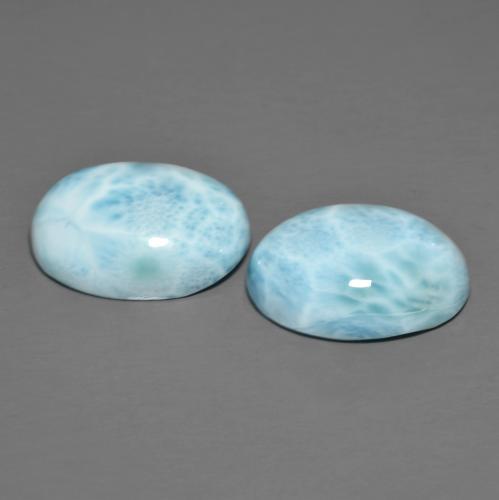 18.40 ct natürliche Helles Himmelblau Larimar-Edelsteine, Oval Schliff, Lichtundurchlässig