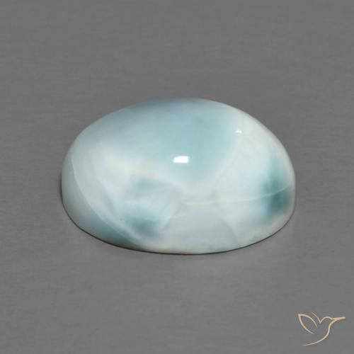 9,17 ctw natürlicher Helles Himmelblau Larimar, Oval, Lichtundurchlässig