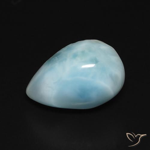 3.28ct Natürlicher hellblau-grün Larimar, Birnenform, Lichtundurchlässig