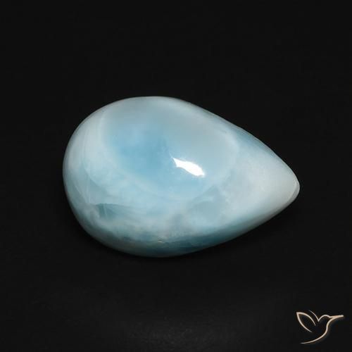 9,17 ctw natürlicher hellblau-grün Larimar, Birnenform, Lichtundurchlässig