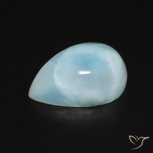9,17 ctw natürlicher hellblau-grün Larimar, Birnenform, Lichtundurchlässig