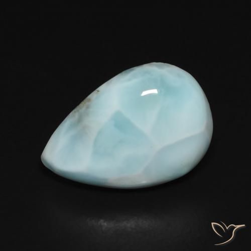 2.74ct Natürlicher Blau-grün Larimar, Birnenform, Lichtundurchlässig