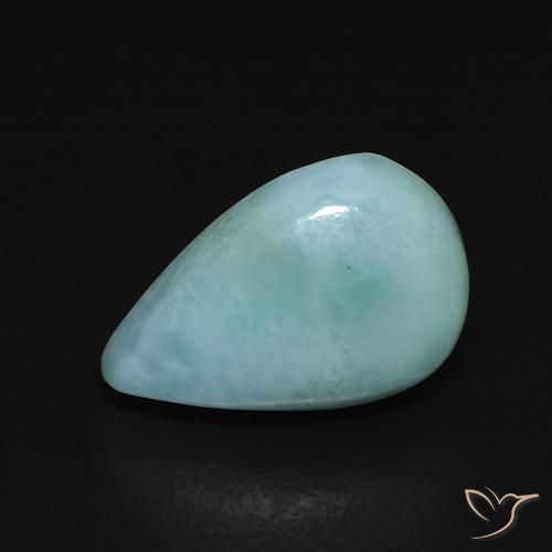 9,17 ctw natürlicher Buschgrün Larimar, Birnenform, Lichtundurchlässig