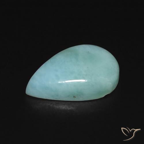 9,17 ctw natürlicher Buschgrün Larimar, Birnenform, Lichtundurchlässig
