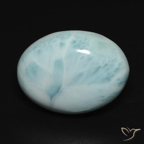 14.08ct Natürlicher Hellgrünliches Blau Larimar, Oval, Lichtundurchlässig