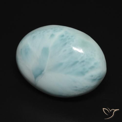 9,17 ctw natürlicher Hellgrünliches Blau Larimar, Oval, Lichtundurchlässig