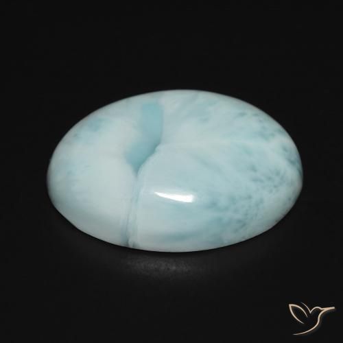 9,17 ctw natürlicher Hellgrünliches Blau Larimar, Oval, Lichtundurchlässig