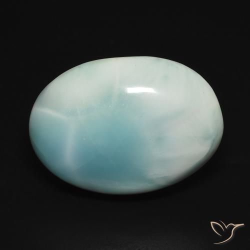 14.77ct Natürlicher hellblau Larimar, Oval, Lichtundurchlässig