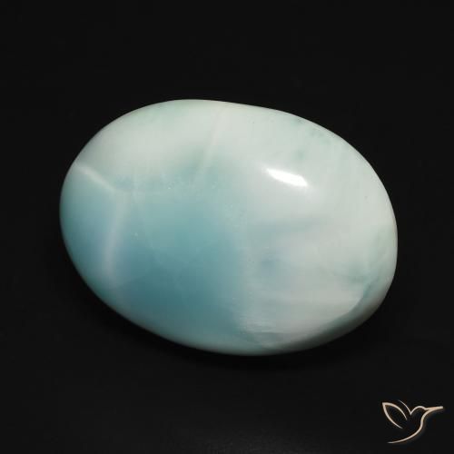 9,17 ctw natürlicher hellblau Larimar, Oval, Lichtundurchlässig