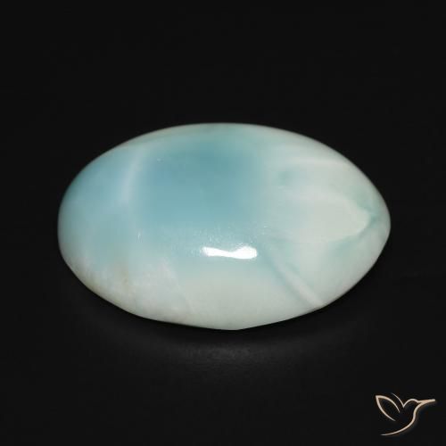9,17 ctw natürlicher hellblau Larimar, Oval, Lichtundurchlässig