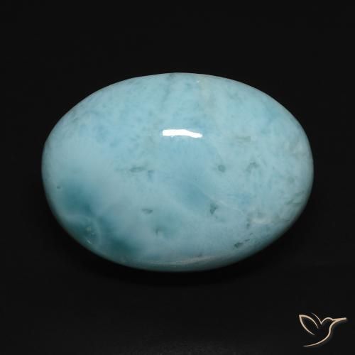 17.70ct Natürlicher Helles Himmelblau Larimar, Oval, Lichtundurchlässig