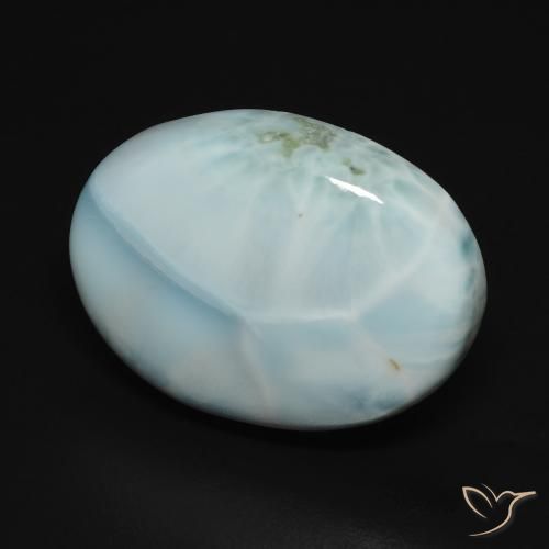 9,17 ctw natürlicher Baby blau Larimar, Oval, Lichtundurchlässig