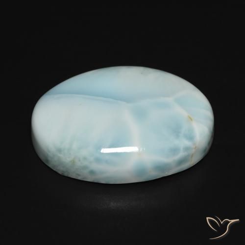 9,17 ctw natürlicher Baby blau Larimar, Oval, Lichtundurchlässig