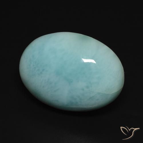 9,17 ctw natürlicher Hellgrünliches Blau Larimar, Oval, Lichtundurchlässig