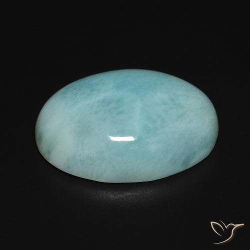 9,17 ctw natürlicher Hellgrünliches Blau Larimar, Oval, Lichtundurchlässig