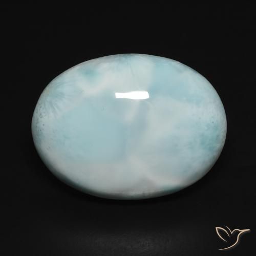 15.32ct Natürlicher Meeresschaum Blau Larimar, Oval, Lichtundurchlässig