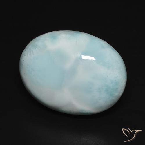 9,17 ctw natürlicher Meeresschaum Blau Larimar, Oval, Lichtundurchlässig