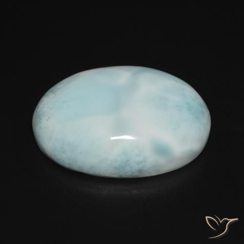 9,17 ctw natürlicher Meeresschaum Blau Larimar, Oval, Lichtundurchlässig