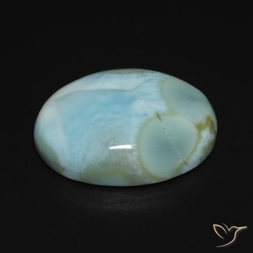 9,17 ctw natürlicher Hellgrünliches Blau Larimar, Oval, Lichtundurchlässig