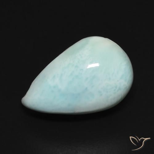 2.93ct Natürlicher Blau-grün Larimar, Birnenform, Lichtundurchlässig
