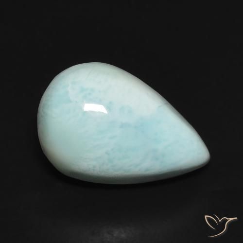 9,17 ctw natürlicher Blau-grün Larimar, Birnenform, Lichtundurchlässig