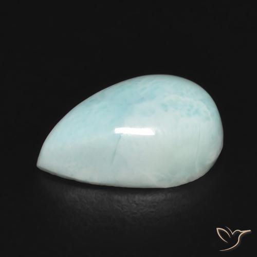 9,17 ctw natürlicher Blau-grün Larimar, Birnenform, Lichtundurchlässig