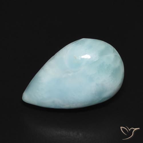 2.17ct Natürlicher Helles Himmelblau Larimar, Birnenform, Lichtundurchlässig