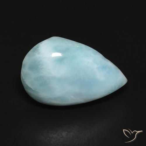 9,17 ctw natürlicher Helles Himmelblau Larimar, Birnenform, Lichtundurchlässig