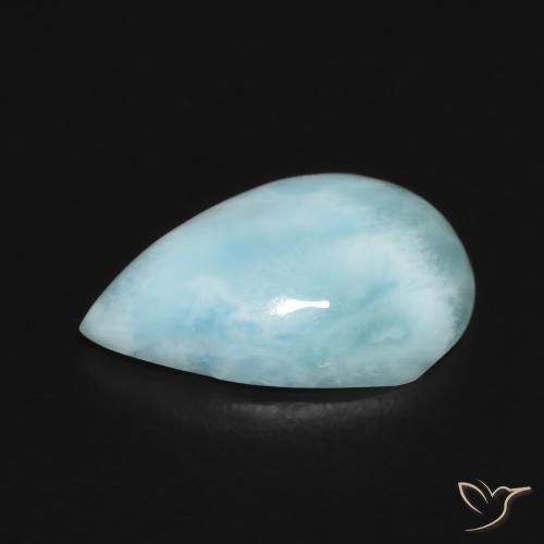 9,17 ctw natürlicher Helles Himmelblau Larimar, Birnenform, Lichtundurchlässig