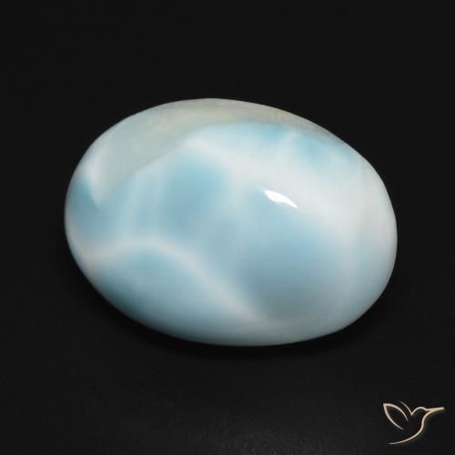 9,17 ctw natürlicher Hellgrünliches Blau Larimar, Oval, Lichtundurchlässig
