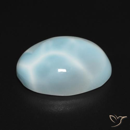 9,17 ctw natürlicher Hellgrünliches Blau Larimar, Oval, Lichtundurchlässig