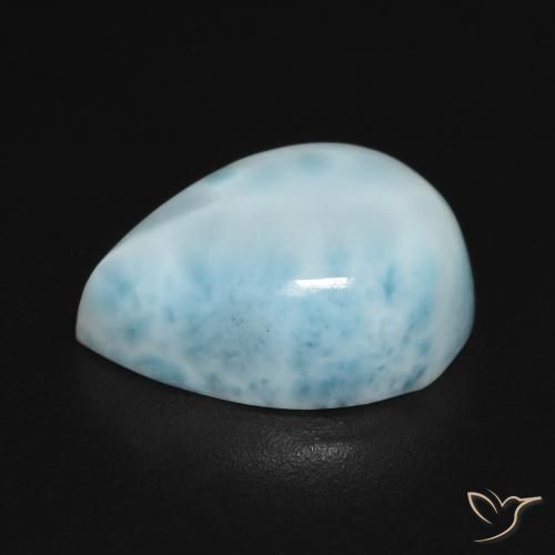 9,17 ctw natürlicher Hellgrünliches Blau Larimar, Birnenform, Lichtundurchlässig