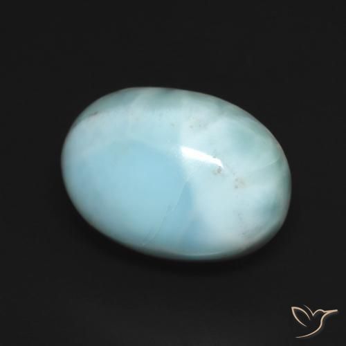 9,17 ctw natürlicher Blau-grün Larimar, Oval, Lichtundurchlässig