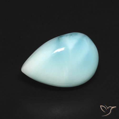 2.83ct Natürlicher Hellgrünliches Blau Larimar, Birnenform, Lichtundurchlässig
