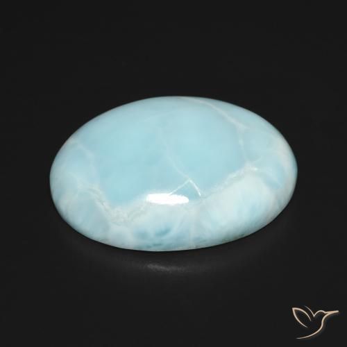 9,17 ctw natürlicher Hellgrünliches Blau Larimar, Oval, Lichtundurchlässig
