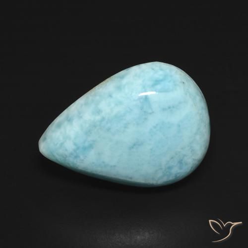 7.02ct Natürlicher Blau-grün Larimar, Birnenform, Lichtundurchlässig