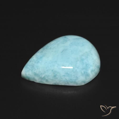 9,17 ctw natürlicher Blau-grün Larimar, Birnenform, Lichtundurchlässig