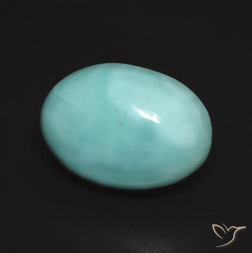 9,17 ctw natürlicher hellblau-grün Larimar, Oval, Lichtundurchlässig