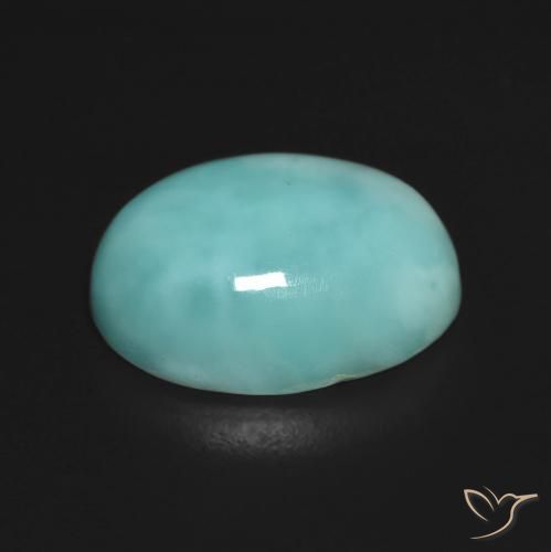 9,17 ctw natürlicher hellblau-grün Larimar, Oval, Lichtundurchlässig