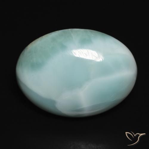 13.77ct Natürlicher Hellgrünliches Blau Larimar, Oval, Lichtundurchlässig