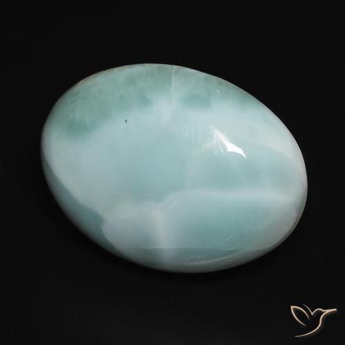 9,17 ctw natürlicher Hellgrünliches Blau Larimar, Oval, Lichtundurchlässig