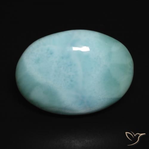 13.46ct Natürlicher Hellgrünliches Blau Larimar, Oval, Lichtundurchlässig