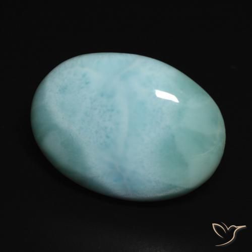 9,17 ctw natürlicher Hellgrünliches Blau Larimar, Oval, Lichtundurchlässig